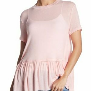 Abound peplum hem top